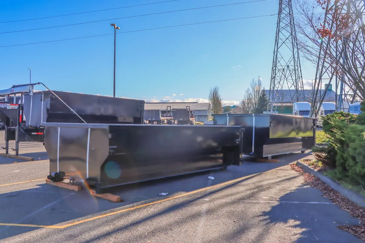 Roll-off dumpster ready for waste disposal at job site for Construction Dumpster Rental in Moab